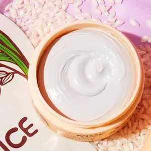 New Release Rice Extract Natural Refreshed Skin Mud Mask Facial Care Oil Control Rice Clay Mask
