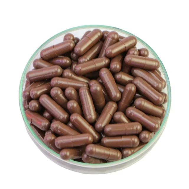 Professional manufacturer  #0 0# brown customized empty (hollow ) hard gelatin capsule capsules shell