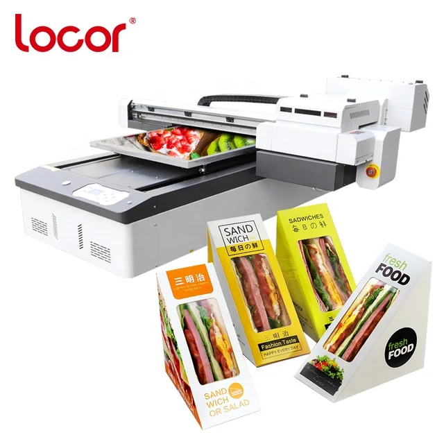 Support 15cm Thickness  Locor  UV6090 A1 UV Led Flatbed Printer for Gift Box Pen Mugs Bottles Printing DTG to Garment Printer