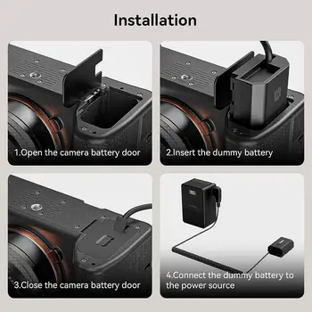 SmallRig D-Tap to NP-FZ100 Dummy Battery, NP-FZ100 Power Cable for Sony Cameras A7R V, A7 IV, A7S III, A7R IV, A7R III- 4253B detail image