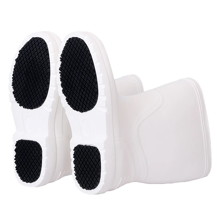 Middle and High Tube Eva Injection Mold Foam Waterproof Labor Kitchen Sanitation Work Non-Slip Safety Rain Boots