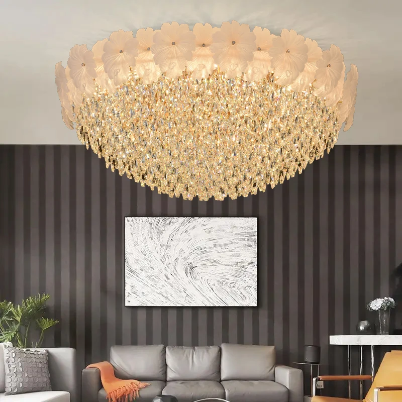 Zhongshan Factory Octagonal Light Fixture of Ceiling Light in Chinese K9 Crystal for Chandelier Home Decor