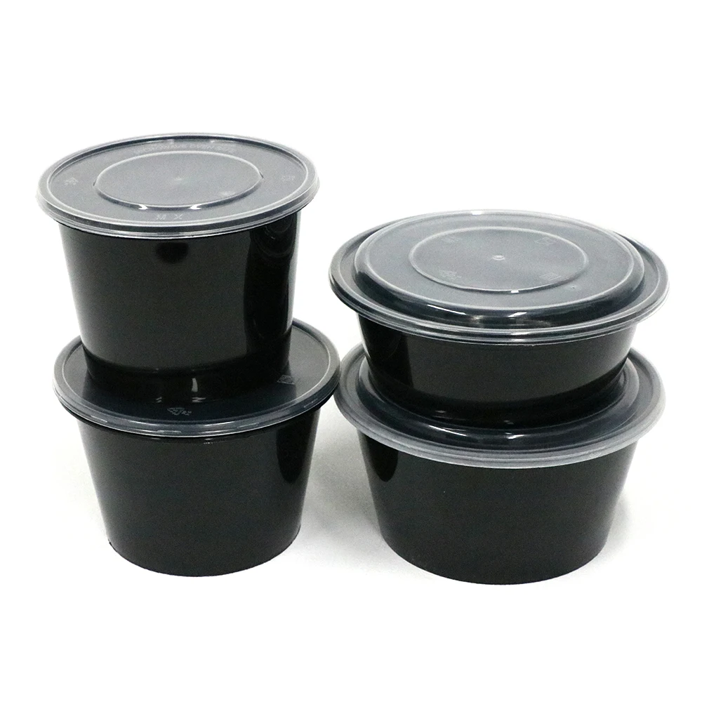 Runde Schwarze Einweg-PP-Mikrowellen-Plastikbox Takeaway-Box Fast-Food-Behälter| Alibaba.com