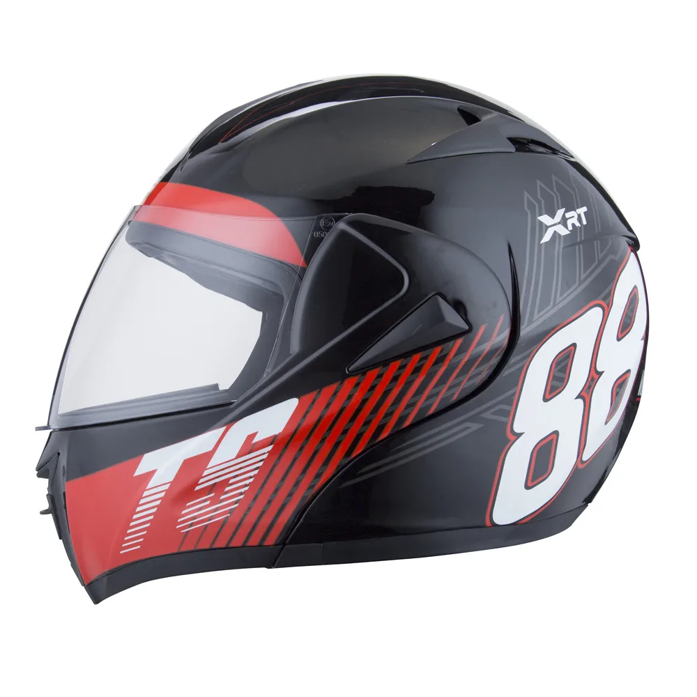フリップアップモジュラーモーターサイクルヘルメットフル