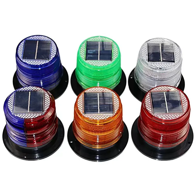 Solar Power Warning Beacon Led Flashing Magnetic Strobe Lights