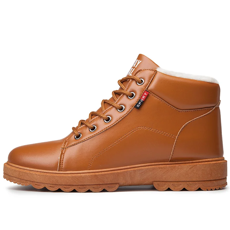 Зимние черные мужские теплые стильные ботинки, удобные высококачественные водонепроницаемые популярные повседневные ботинки для мужчин