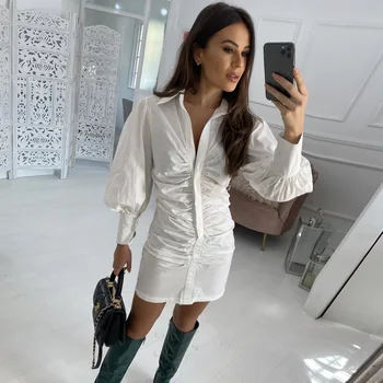 Alternative view of Girls' Party Casual Women Ladies Longsleeves White Fashionable Dress