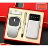 Stylo en métal + clés USB 16 Go + souris sans fil