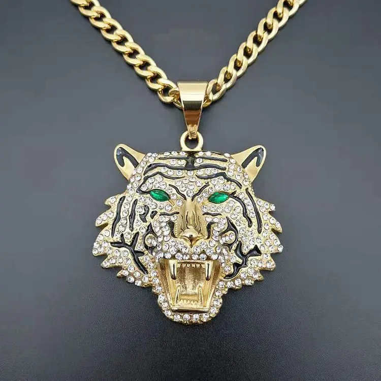 iced out tiger chain