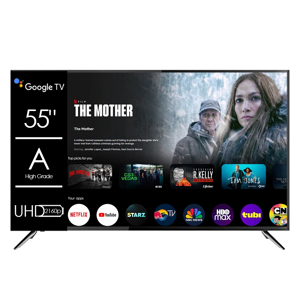 Hitv 55 Inch Ultra HD LED Tv Television 4K Smart Tv 60 65 70 75 80 85 Pulgada Tv Price