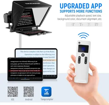 NEEWER Teleprompter X14 with RT-110 Remote & APP Control (Bluetooth Connection Via NEEWER Teleprompter App) Portable No detail image