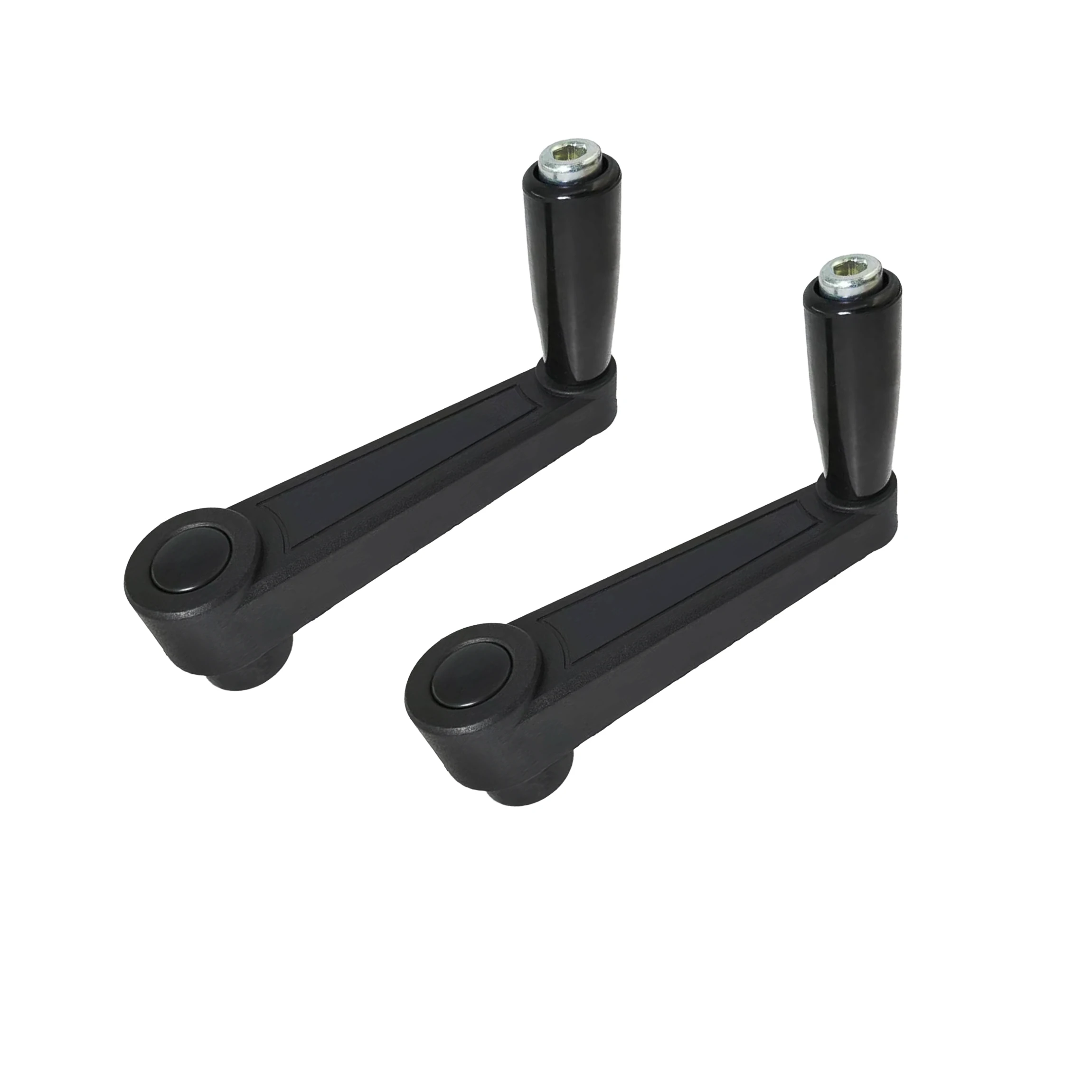 Black  plastic square hole crank handles Nylon shake handle with rotating handle rocking lathe accessories