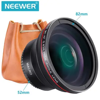 Neewer 52mm 0.43X HD Wide Angle Lens Macro Close-up Portion Lens No Distortion Digital High Definition for DSLR Camera detail image