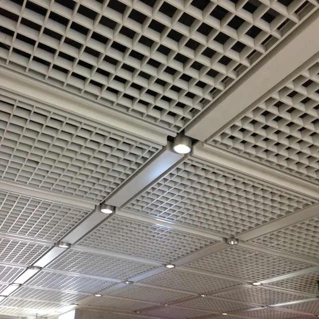 Artistic Decorative Open Cell Aluminum False Grid Ceiling Tile Powder Coated Metal Ceilings Design