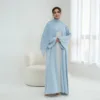 Abaya+hijab azzurro cielo