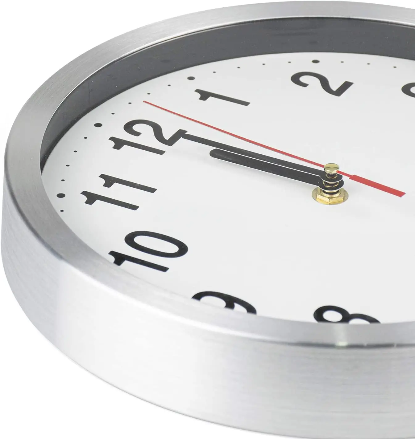 12 Inch Round Radio Controlled Clocks Aluminum Frame Ntp Luxury Modern