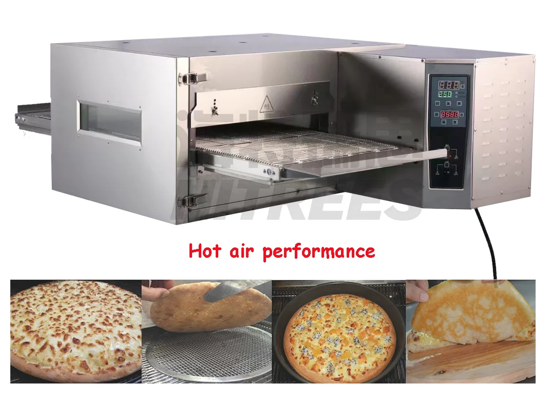 Industrial Convection Conveyor Pizza Oven With Stainless Steel Base For