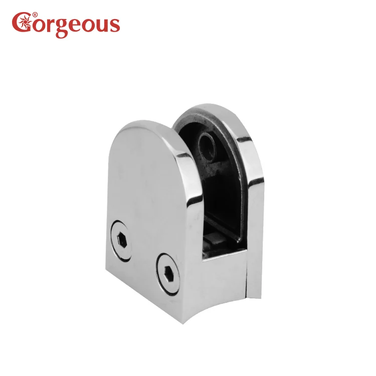 Gorgeous Stainless Steel 304 Balcony Stair Handrail D Type Square Round Post Fence Glass Railing Clamp