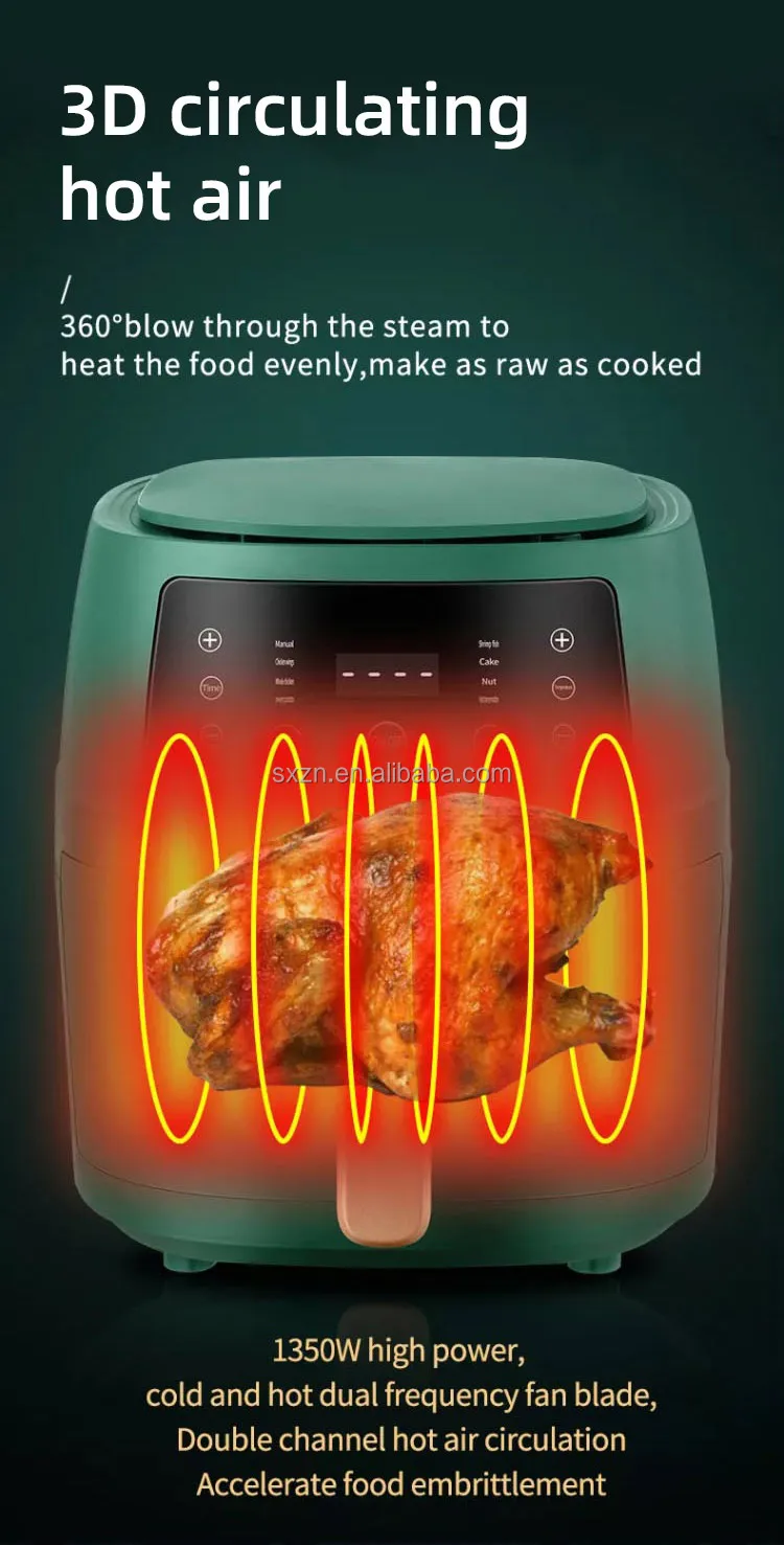 Air Fryer,8l Fryer Oil Free Oven Commercial Digital With Stainless