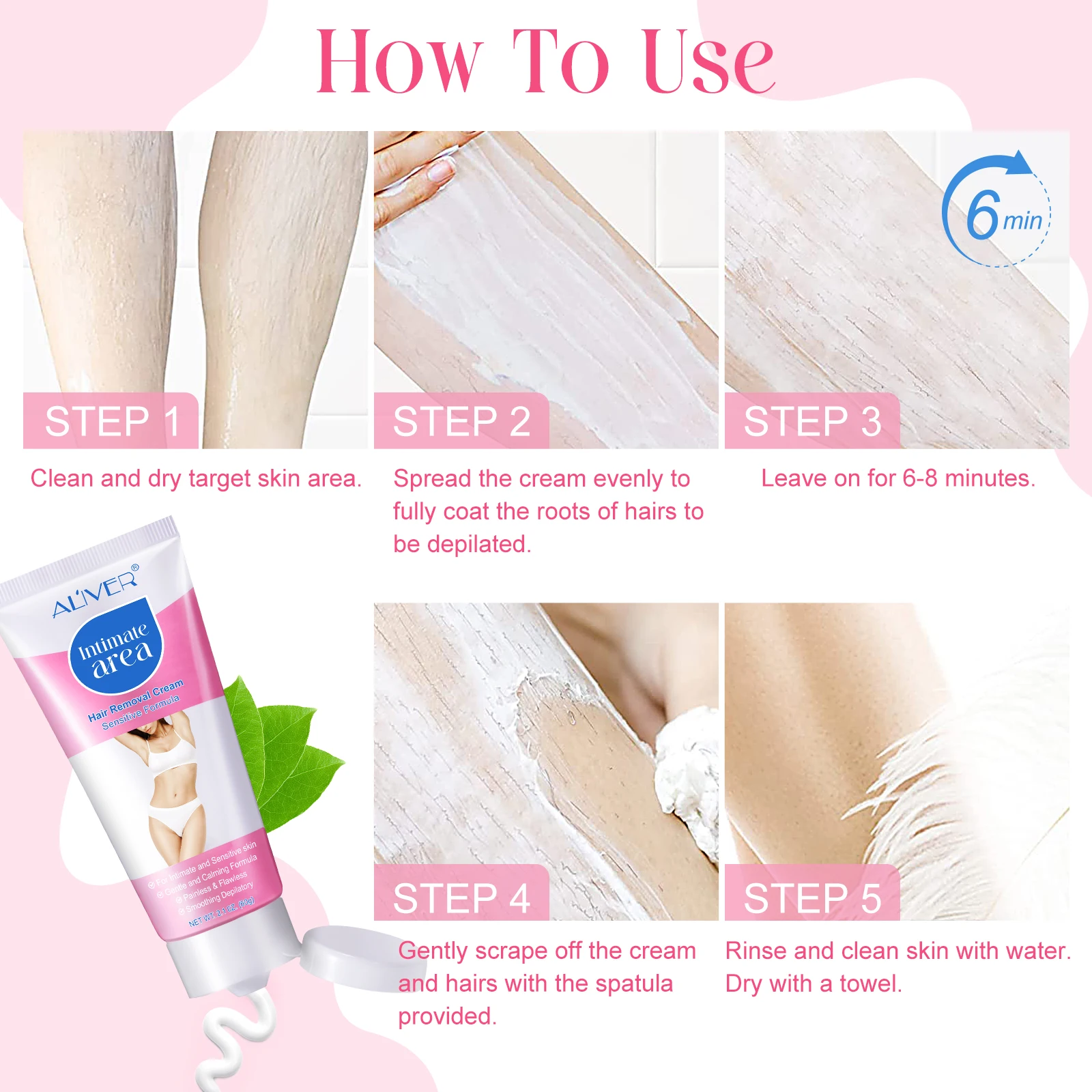 Free Samples Natural Intimate Area Permanent Sexy Hair Removal Cream For Face Sensitive Skin 