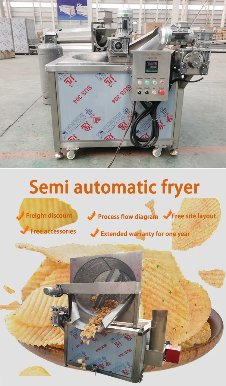 Full Automatic Industrial Snacks Potato Chips Batch Fryers Buy
