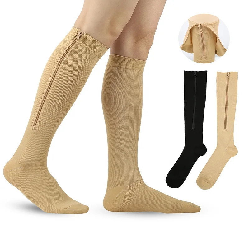 Wholesale 15-20 mmhg Varicose Veins Socks Women Men Medical Grade Knee ...