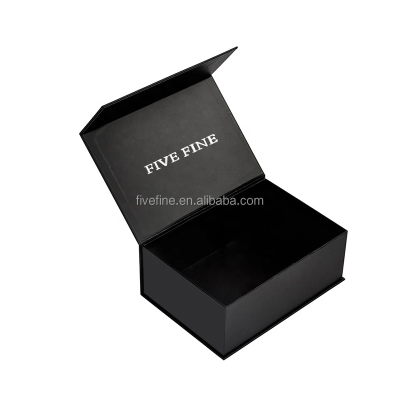 Black and Grey Magnetic Lid Jewelry Necklace Packaging Boxes