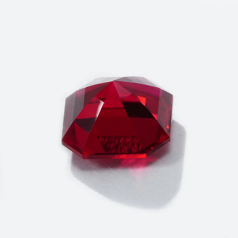 Lab Grown Blood Red Ruby Earring Stone Gemstone 6*6-8*8mm Asscher Cut 1ct Lab Ruby