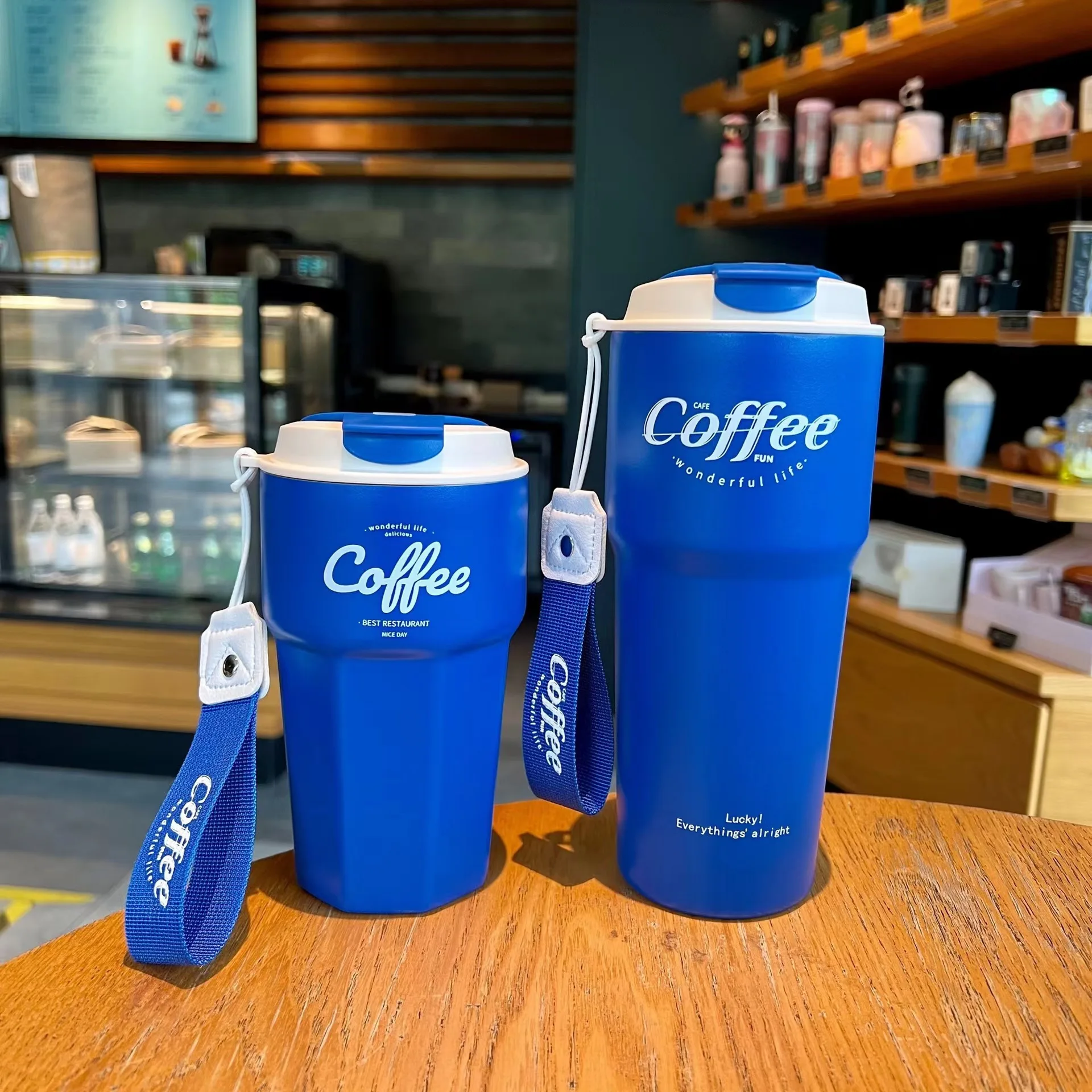 Drink Cup Coffee Mug Thermos Bottle - 420ml/620ml Double Stainless