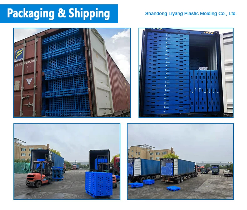 Heavy Duty Double Sides Euro Large HDPE Plastic Pallet Stackable Reversible