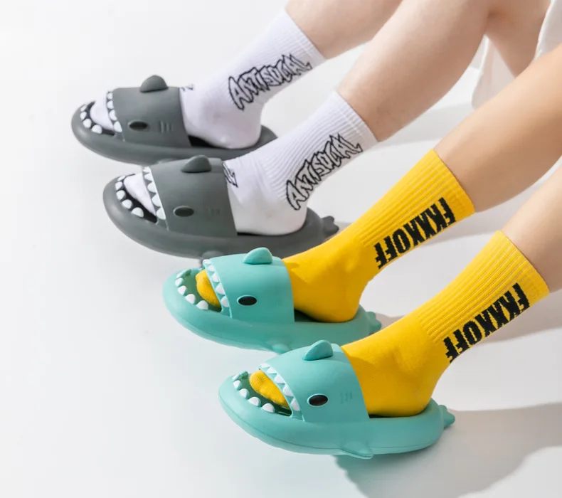 Kawaii Cartoon Shark Slippers main image 1