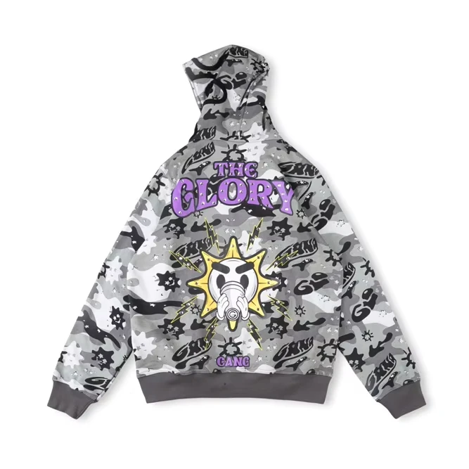 Glo Gang the Glory Full Zip Hoodie - Camouflage & Digital