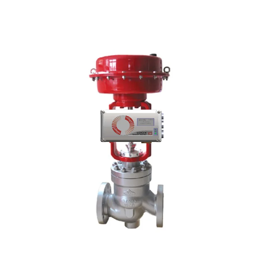 Control Valve With Pneumatic Actuator Flowserve Positioner 520MD With Stock Pneumatic Valve Positioner