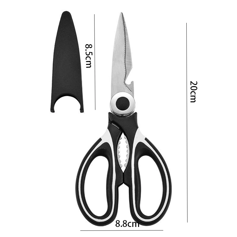 Многофункциональные кухонные черно-белые ножницы домашние для уничтожения рыб куриных костей из нержавеющей стали в виде панды