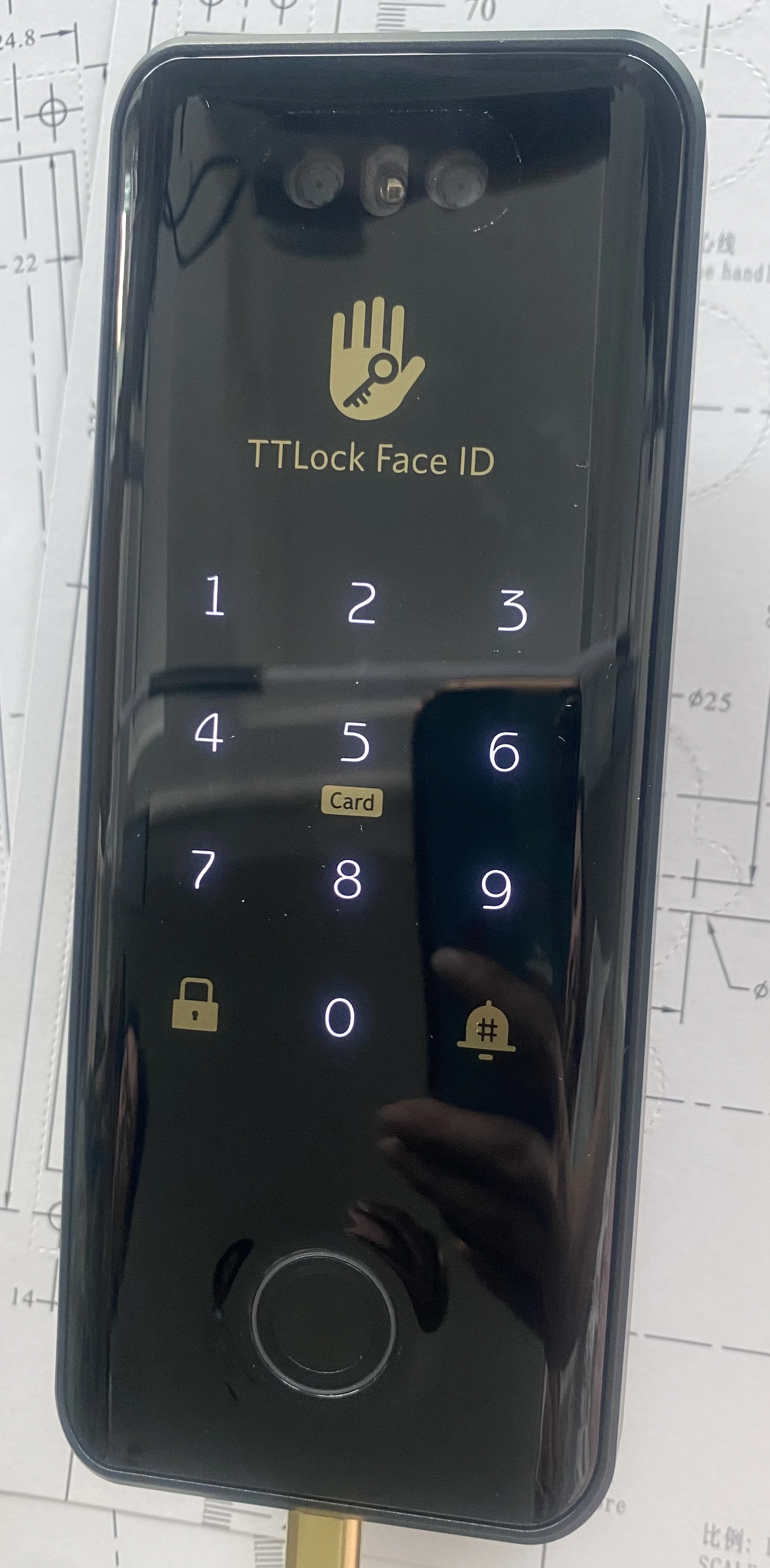 3D Face Recognition TTlock Glass Doorlock Cerradura Inteligente Digital Password Fingerprint Card Smart Door Lock