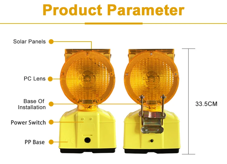 Безопасность высокое качество солнечный дорожный мигающий предупреждающий фонарь светофор