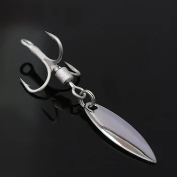 Lure DIY Texas Rig Matching Hook, Saltwater Noise Blade with Rotating Spinner Blade, Reinforced Blood Groove Treble Hook – Hooks – view 2