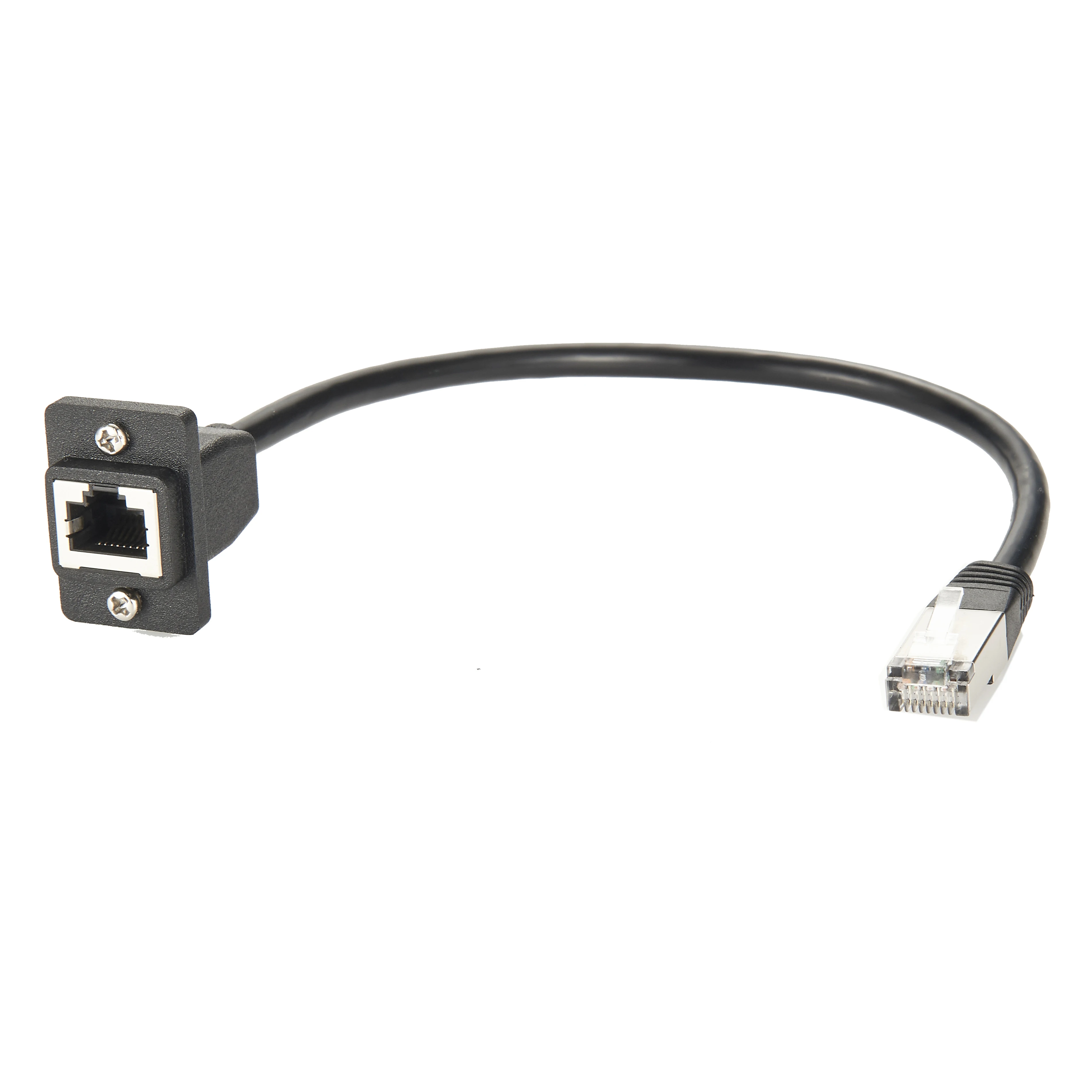 Panel-Mount Ethernet RJ45 Cat5e Extension Cable