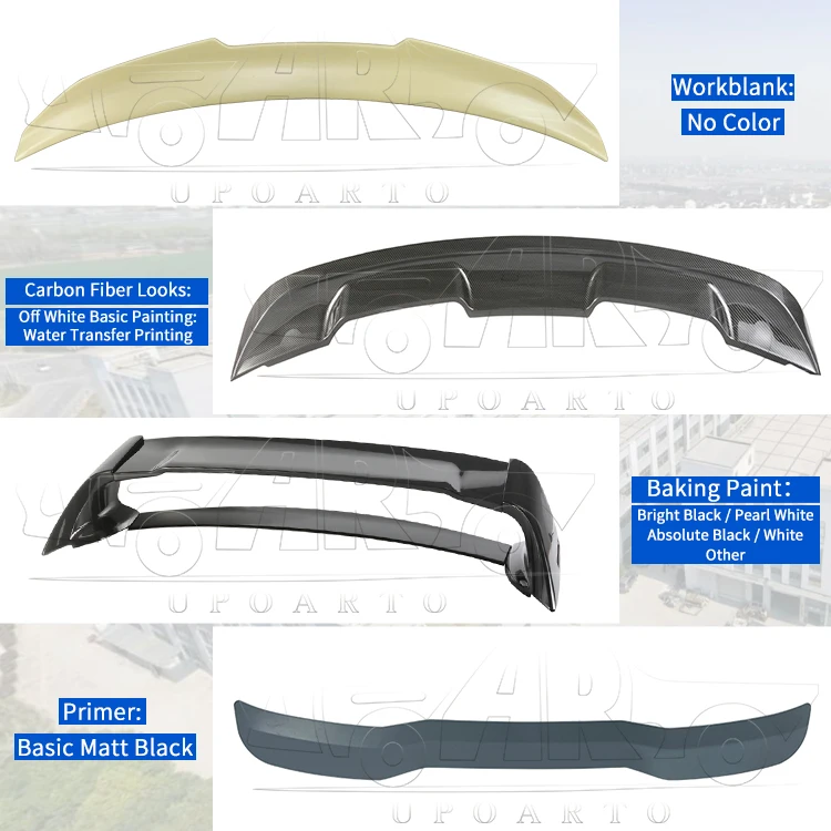 Haosheng Rear Tail Spoiler Carbon Fiber Look Rear Spoiler for Volkswagen Touran MK1 1T 2003 2004 2005 2006 2007 2008 2009 2010