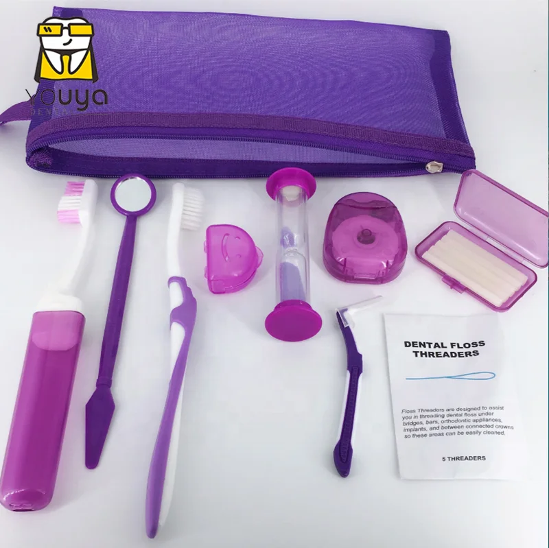 Стоматологический уход за полостью рта, стоматологический уход, набор ортодонтических зубных щеток, стоматологический дорожный набор