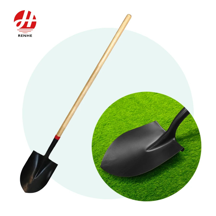 Produkto Mula Direktang Sa Pabrika sa Tsina: Mga Kagamitang Pang-agrikultura, Hand Shovel para sa Hardin na Gawa sa 50Mn Steel, Bilog na Spade para sa Pagbubuhat na May Kahoy na Hawakan