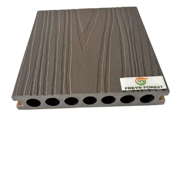 Black  WPC Decking Boards Wood Plastic Composite Outdoor Flooring Decking Steps Tiles Kit Co-extrusion Hollow WPC Decking