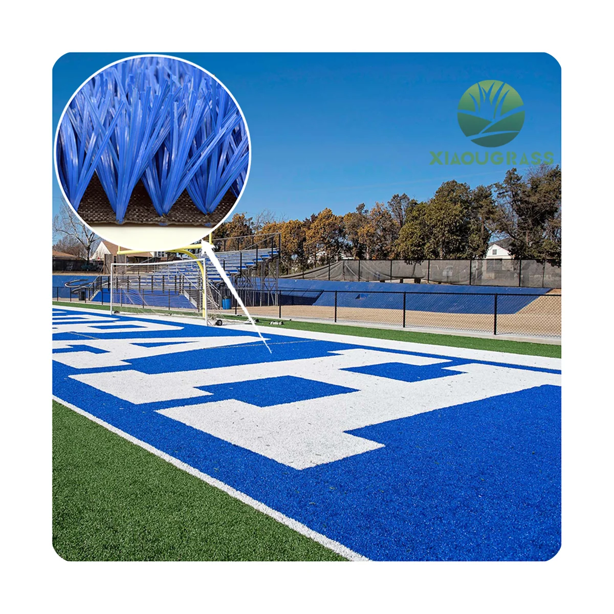 Alibaba.com: XIAOUGRASS XIAOU50160-Blue Synthetic Grass Turf, 50mm ...