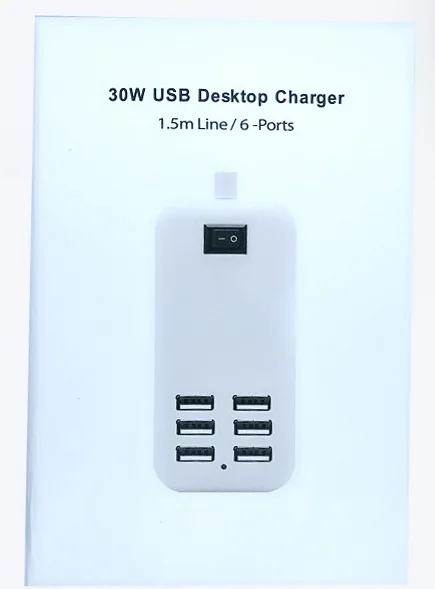  Многофункциональное зарядное устройство DP 5 в 30 Вт 6USB для мобильных