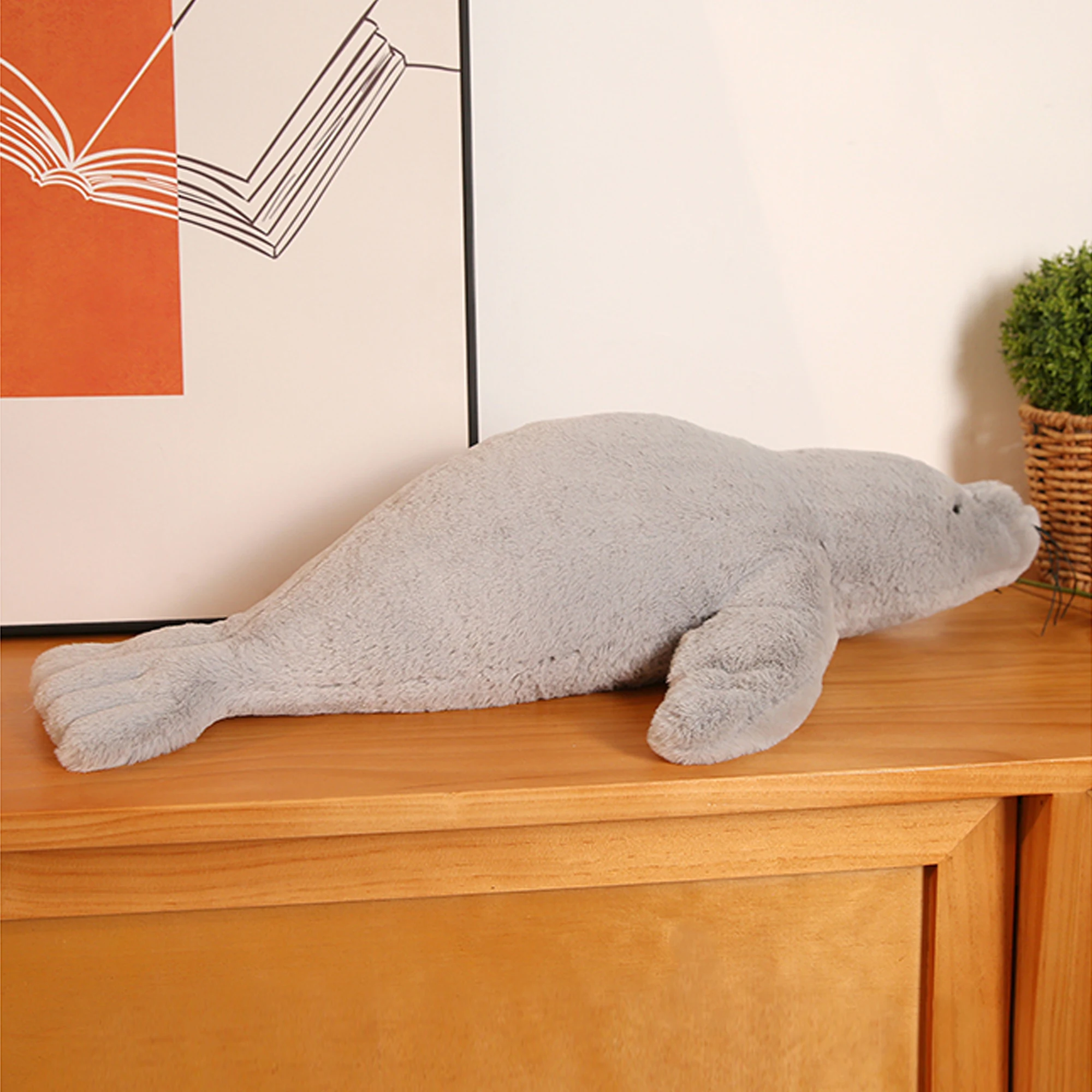 Hot Selling Seal Weighted Stuffed Animals,Gift For Kids - Grey Hug Seal ...