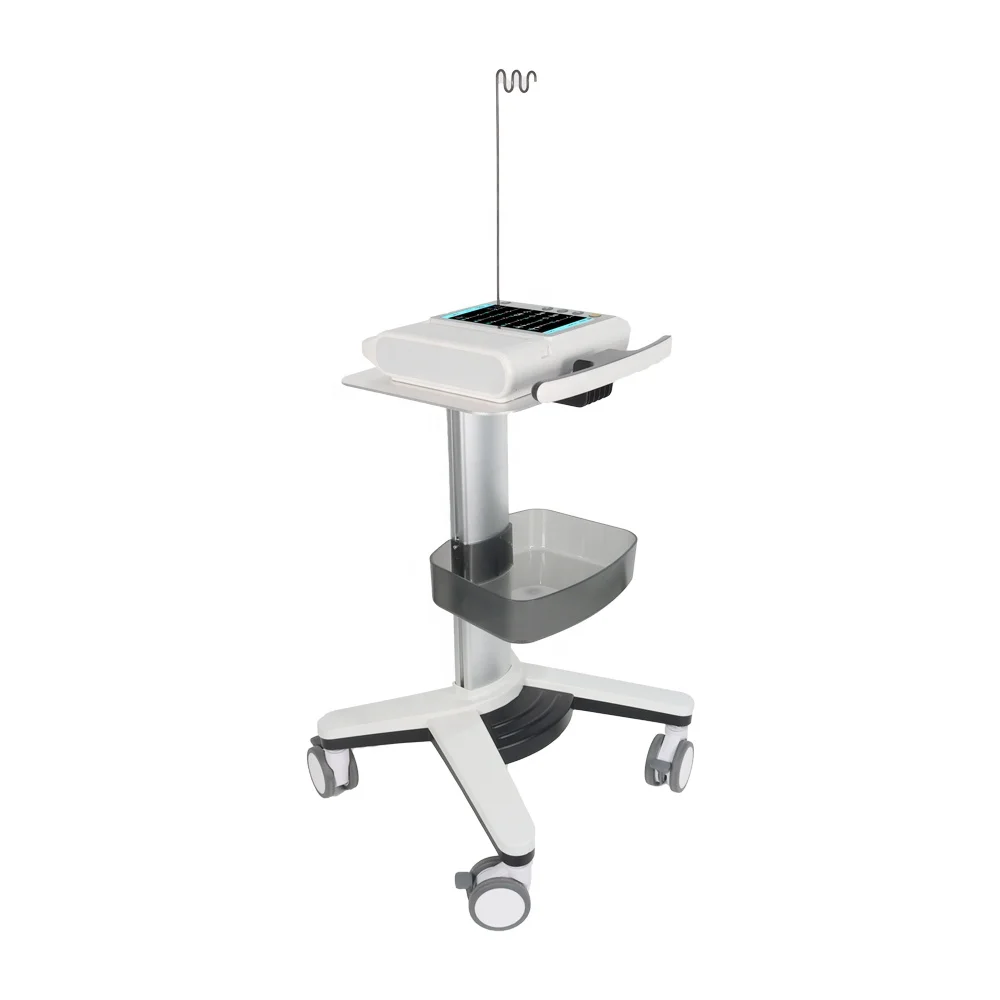 All One VESA Modern Hospital Trolley Height Adjustable Mobile Medical Laptop Cart Cable Winder Storage Arm Dental Dining 3