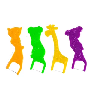 Daily Care China Wholesaler Customize Logo Kid's Use Fun Dental Flosser with Portable Box 20picks