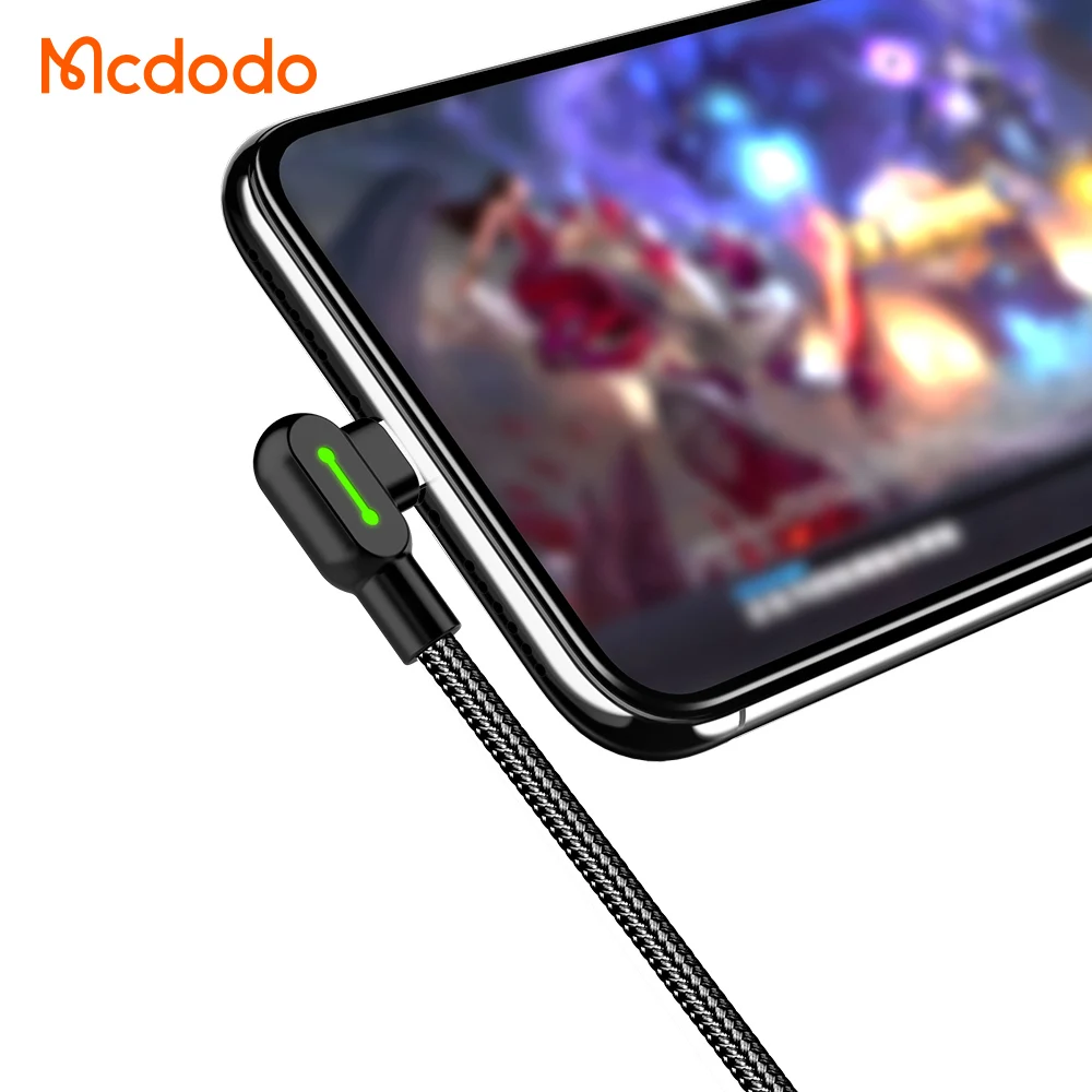 Hot Selling Elbow USB Type C LED Lights Phone Charging Fast  Gaming Charging Type-c Data Cable for Android Devices