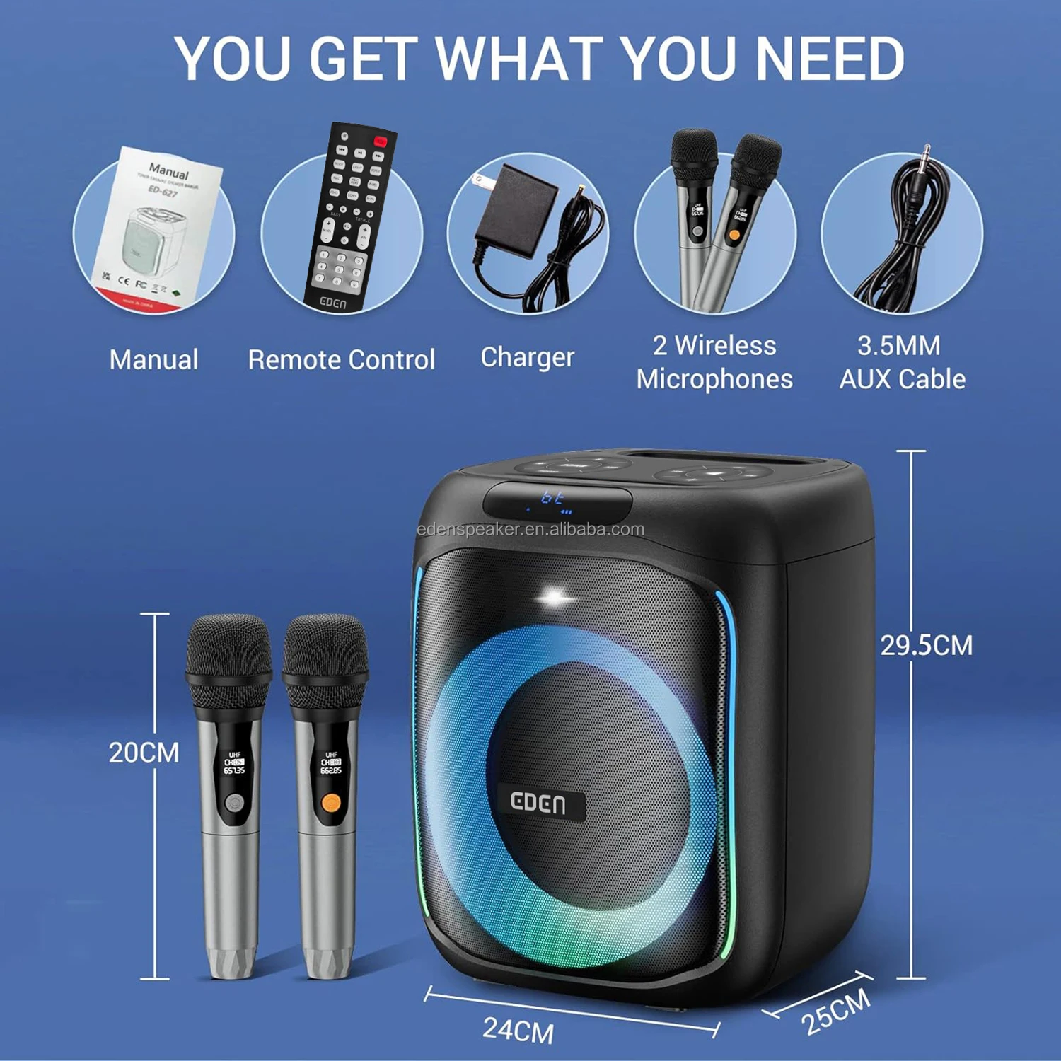 パーティースピーカー 6インチステレオポータブルプロフェッショナルワイヤレスBTビッグ