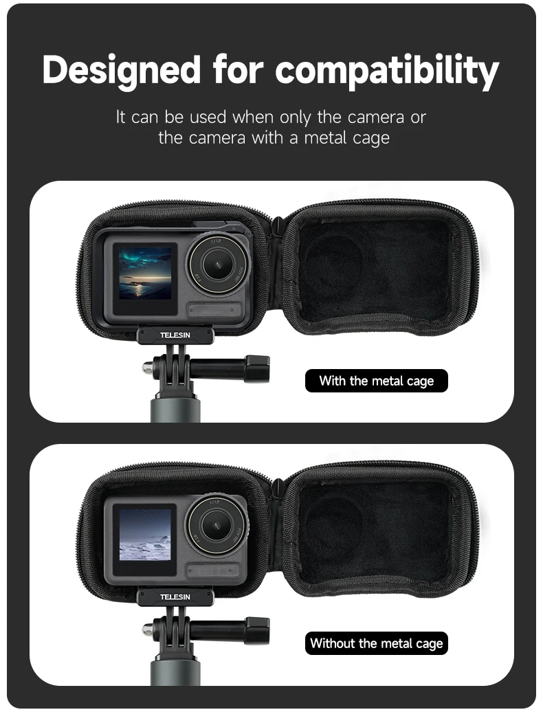 TELESIN wasserdichte Hülle für DJI Osmo Action 5 Pro Action 4/3 Kamera TELESIN wasserdichte Hülle für DJI Osmo Action 5 Pro Action 4/3 Kamera